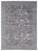 Rugs Blue Rug - 63" x 86" x 0.39" Plum Polyester/Olefin Area Rug HomeRoots