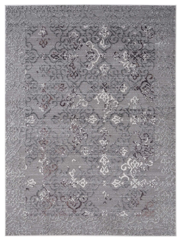 Rugs Blue Rug - 63" x 86" x 0.39" Plum Polyester/Olefin Area Rug HomeRoots