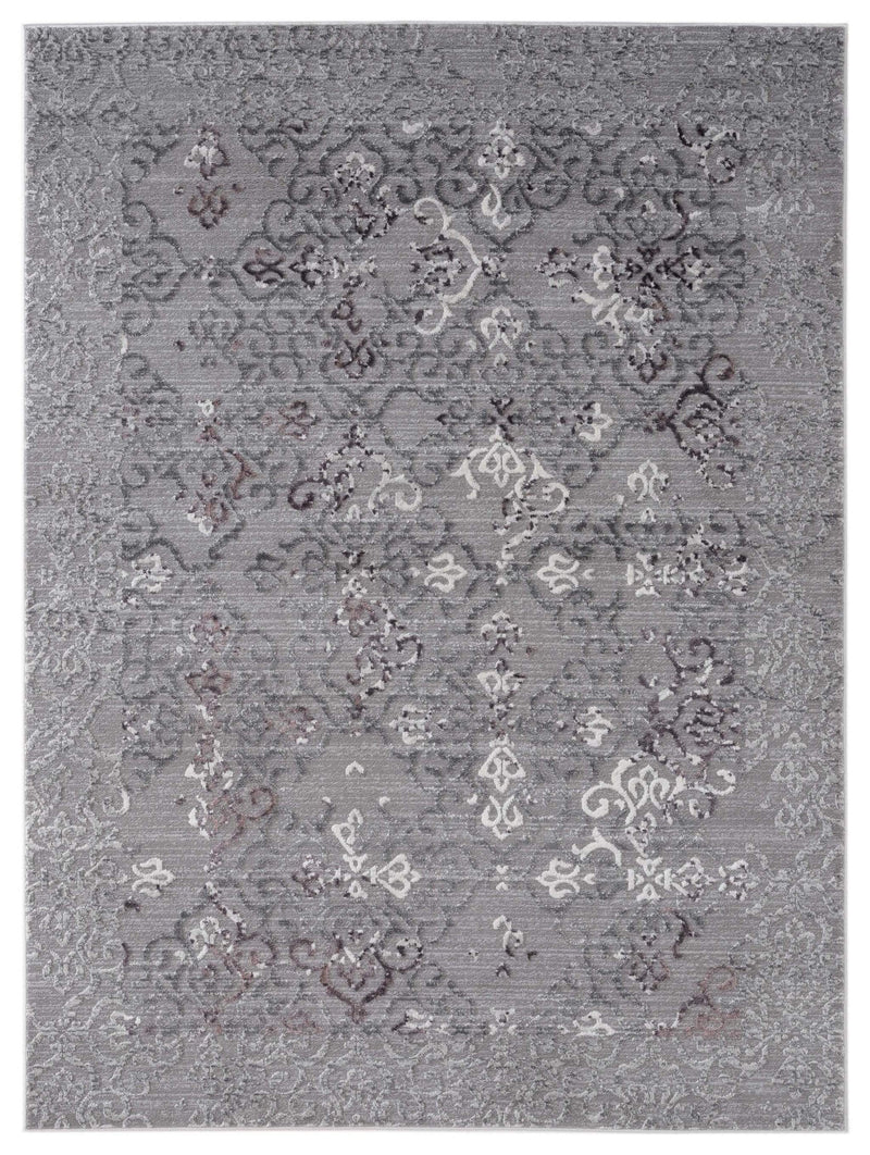 Rugs Blue Rug - 63" x 86" x 0.39" Plum Polyester/Olefin Area Rug HomeRoots