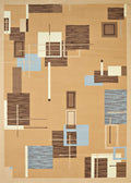 Rugs Blue Rug 63" x 86" x 0.4" Blue Olefin Area Rug 7695 HomeRoots
