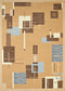 Rugs Blue Rug 63" x 86" x 0.4" Blue Olefin Area Rug 7695 HomeRoots