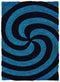 Rugs Blue Rug 63" x 86" x 1.2" Blue Polyester Area Rug 9218 HomeRoots