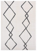 Rugs Blue Rug 63" x 86" x 1.2" White Microfiber Polyester Area Rug 1563 HomeRoots