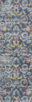 Rugs Blue Rug 63" X 91" X 0.'25" Blue Polypropylene Rug 4574 HomeRoots