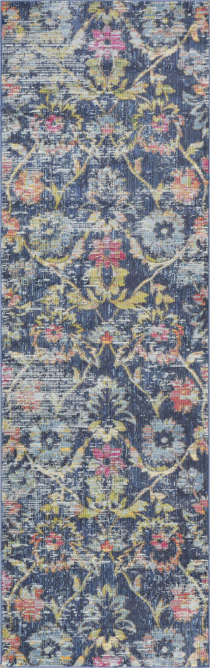 Rugs Blue Rug 63" X 91" X 0.'25" Blue Polypropylene Rug 4574 HomeRoots