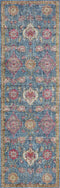Rugs Blue Rug - 63" X 91" X 0.'25" Blue Polypropylene Rug HomeRoots