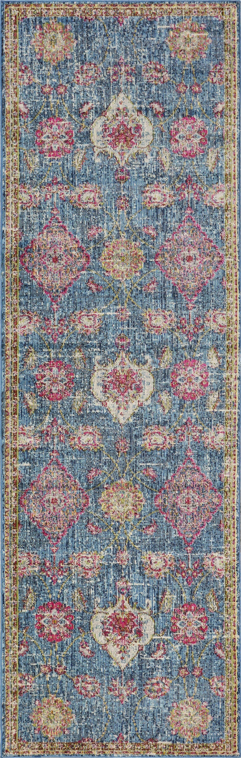 Rugs Blue Rug - 63" X 91" X 0.'25" Blue Polypropylene Rug HomeRoots