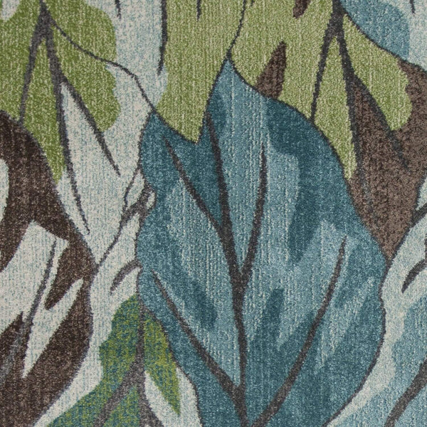 Rugs Blue Rug - 63" X 91" X 0.'5" Blue Polypropylene Rug HomeRoots