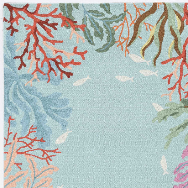 Rugs Blue Rug - 90" X 114" X 0.'25" Blue Polyester Rug HomeRoots