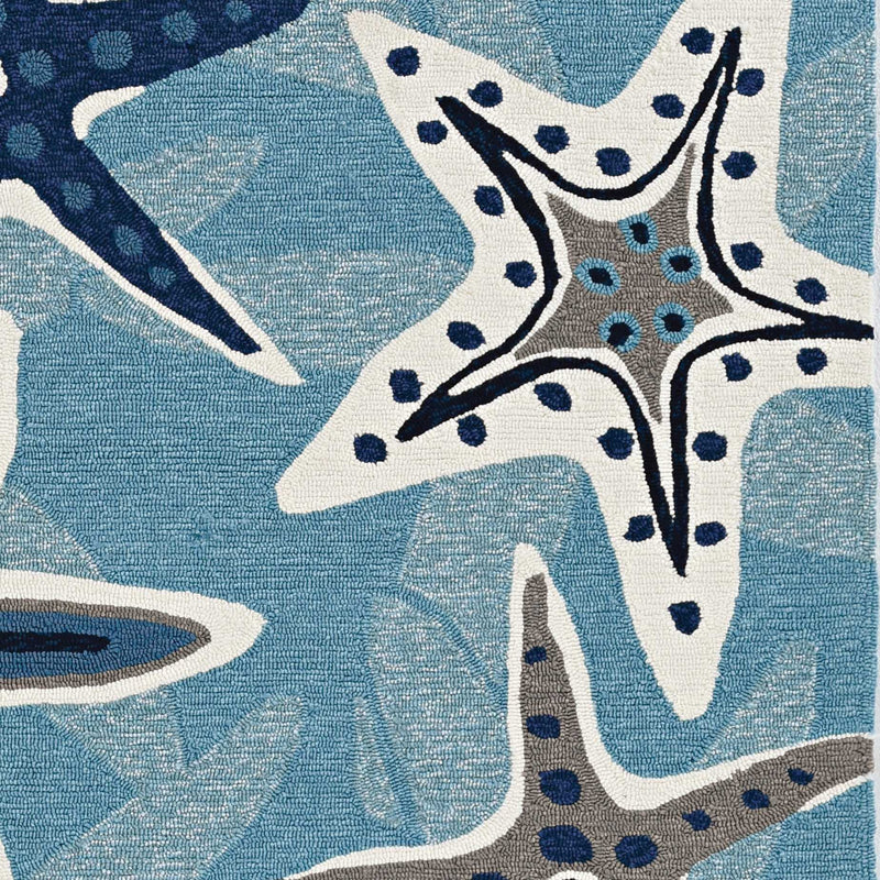 Rugs Blue Rug - 90" X 114" X 0.'25" Blue Polypropylene Rug HomeRoots
