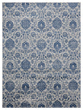 Rugs Blue Rug 94" x 126" x 0.31" Denim Blue Olefin Oversize Rug 8281 HomeRoots