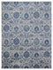 Rugs Blue Rug 94" x 126" x 0.31" Denim Blue Olefin Oversize Rug 8281 HomeRoots