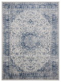 Rugs Blue Rug - 94" x 126" x 0.31" Denim Blue Olefin Oversize Rug HomeRoots