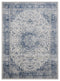 Rugs Blue Rug - 94" x 126" x 0.31" Denim Blue Olefin Oversize Rug HomeRoots