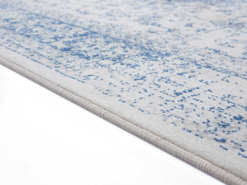 Rugs Blue Rug - 94" x 126" x 0.31" Denim Blue Olefin Oversize Rug HomeRoots