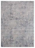 Rugs Blue Rug 94" x 126" x 0.39" Blue Polyester/Olefin Area Rug 7876 HomeRoots