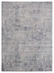 Rugs Blue Rug 94" x 126" x 0.39" Blue Polyester/Olefin Area Rug 7876 HomeRoots