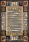 Rugs Blue Rug 94" x 126" x 0.45" Blue Polypropylene Oversize Rug 9286 HomeRoots