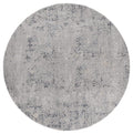 Rugs Blue Rug 94" x 94" x 0.39" Blue Polyester/Olefin Round Rug 7875 HomeRoots