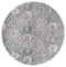 Rugs Blue Rug 94" x 94" x 0.39" Blue Polyester/Olefin Round Rug 7889 HomeRoots