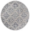 Rugs Blue Rug 94" x 94" x 0.39" Blue Polyester/Olefin Round Rug 7896 HomeRoots