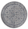 Rugs Blue Rug - 94" x 94" x 0.39" Blue Polyester/Olefin Round Rug HomeRoots