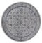 Rugs Blue Rug - 94" x 94" x 0.39" Blue Polyester/Olefin Round Rug HomeRoots