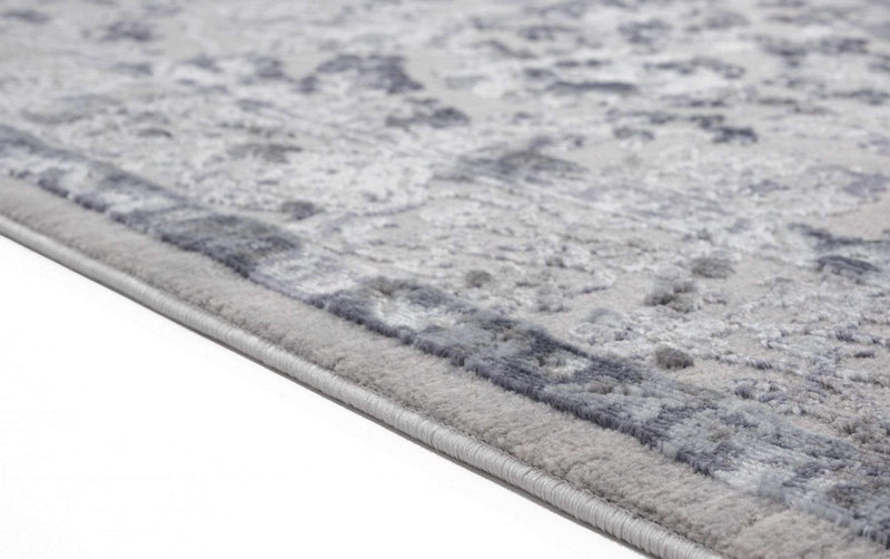 Rugs Blue Rug - 94" x 94" x 0.39" Blue Polyester/Olefin Round Rug HomeRoots