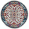 Rugs Blue Rug - 94" x 94" x 0.4" Blue Olefin Round Rug HomeRoots