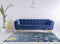 Rugs Blue Rug - 96" X 96" X 0.'5" Blue Wool Rug HomeRoots