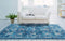 Rugs Blue Rug Living Room - 116" x 158" x 0.35" Blue Olefin/Frieze Rug HomeRoots