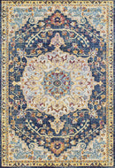 Rugs Blue Rug Living Room - 118" x 158" x 0.35" Blue Olefin/Frieze Rug HomeRoots