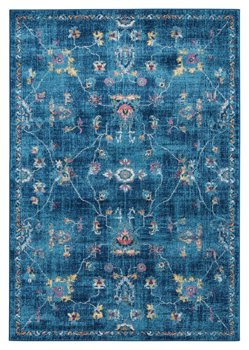 Rugs Blue Rug Living Room 150" x 180" x 0.35" Blue Olefin/Frieze Rug 6548 HomeRoots