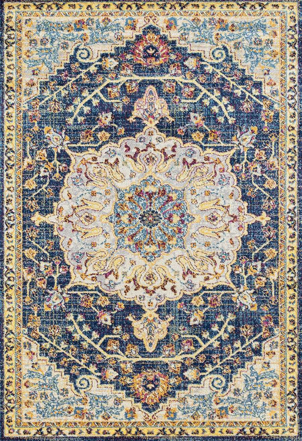 Rugs Blue Rug Living Room - 150" x 180" x 0.35" Blue Olefin/Frieze Rug HomeRoots