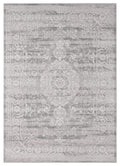 Rugs Blue Rug Living Room 23" x 36" x 0.39" Grey Viscose/Polyester Accent Rug 6817 HomeRoots