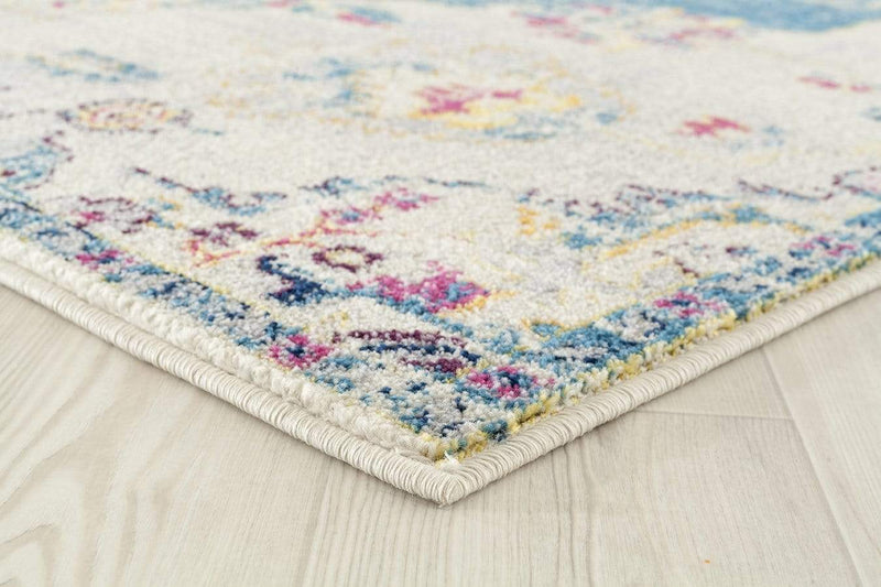 Rugs Blue Rug Living Room - 63" x 86" x 0.35" Blue Olefi/Frieze Area Rug HomeRoots