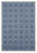 Rugs Blue Rug Living Room 63" x 90" x 0.04" Blue Polypropylene Area Rug 6927 HomeRoots