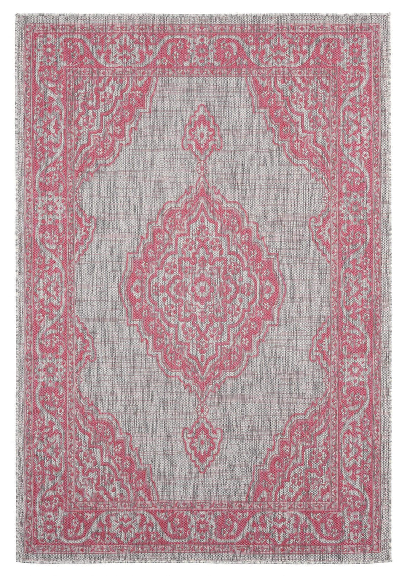 Rugs Blue Rug Living Room - 63" x 90" x 0.04" Pink Polypropylene Area Rug HomeRoots