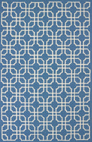 Rugs Blue Rug Living Room - 94" x 118" x 0.47" Blue Olefin Oversize Rug HomeRoots