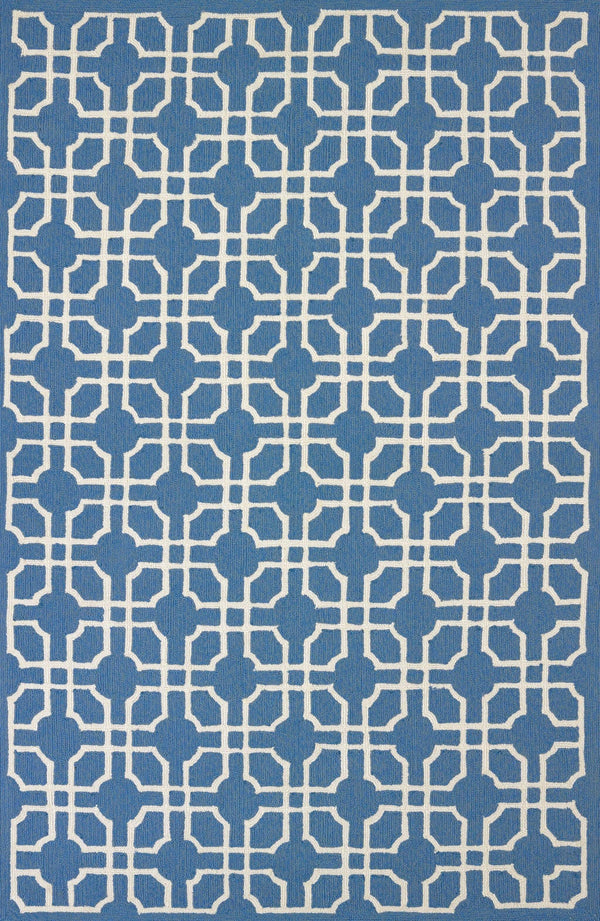 Rugs Blue Rug Living Room - 94" x 118" x 0.47" Blue Olefin Oversize Rug HomeRoots