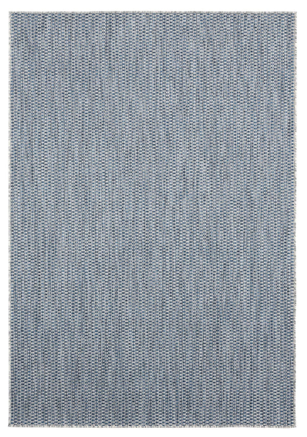 Rugs Blue Rug Living Room 94" x 126" x 0.04" Blue Polypropylene Oversize Rug 6918 HomeRoots