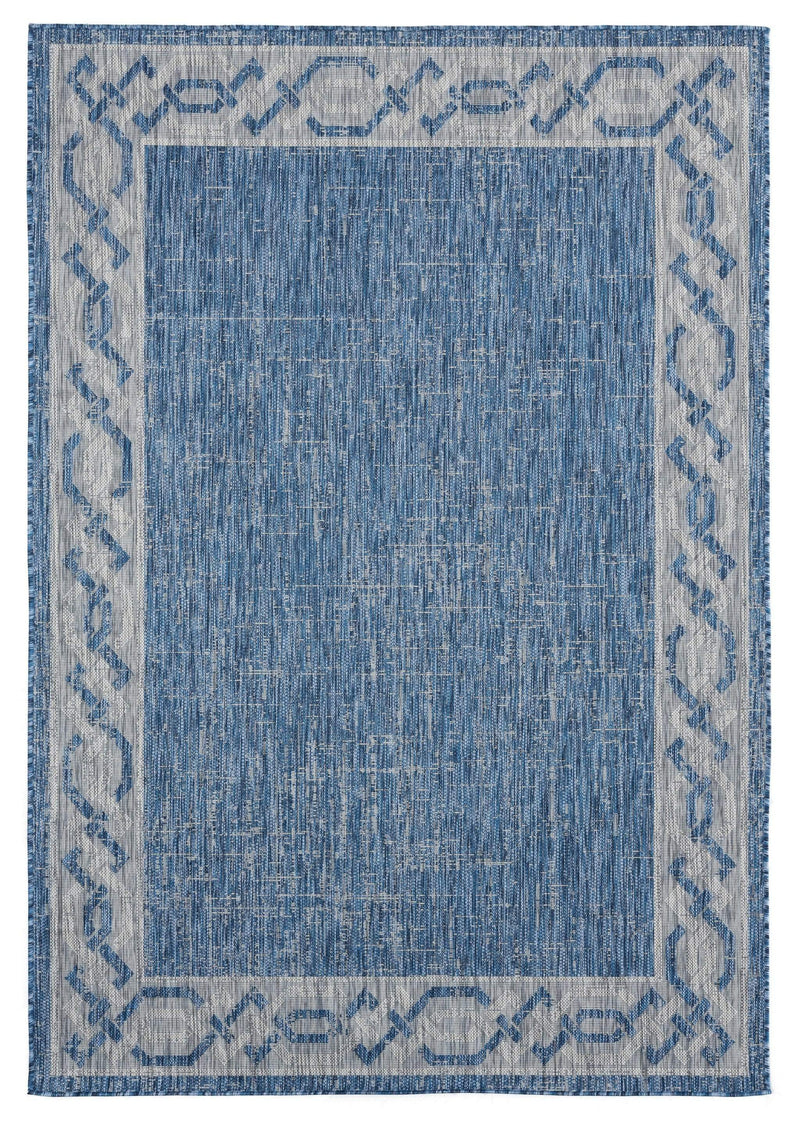 Rugs Blue Rug Living Room - 94" x 126" x 0.04" Blue Polypropylene Oversize Rug HomeRoots