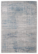 Rugs Blue Rug Living Room - 94" x 126" x 0.39" Blue Viscose/Polyester Area Rug HomeRoots