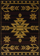 Rugs Brown Area Rugs 22" x 26" x 0.4" Brown Polypropylene Accent Rug 1936 HomeRoots