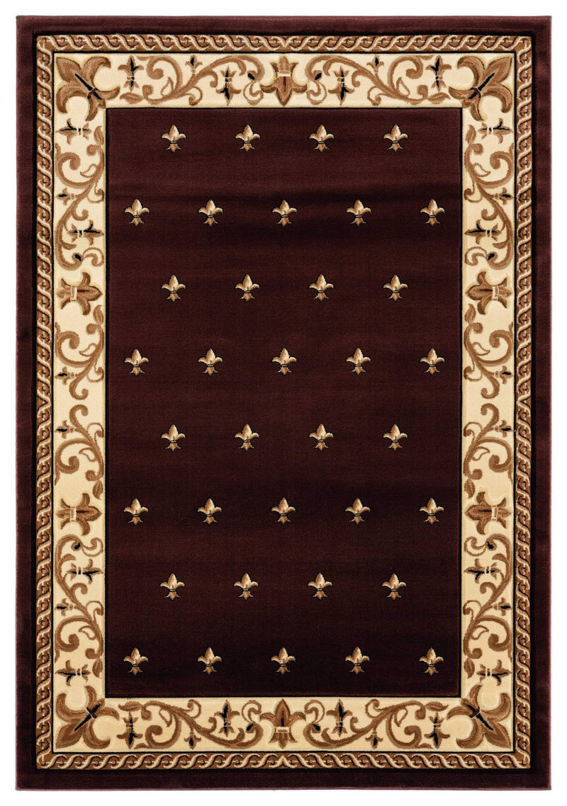 Rugs Brown Area Rugs 22" x 32" x 0.53" Brown Olefin/Polypropylene Accent Rug 7513 HomeRoots