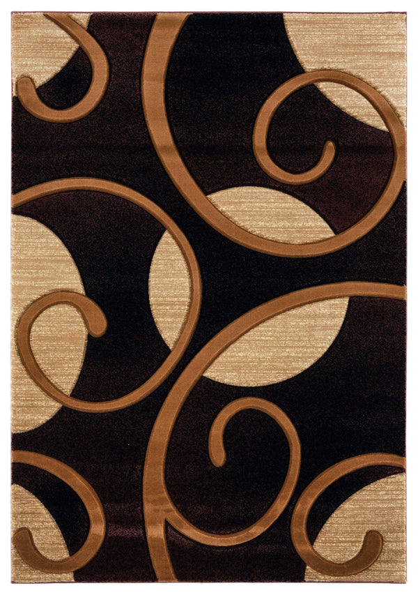 Rugs Brown Area Rugs - 22" x 32" x 0.53" Brown Olefin/Polypropylene Accent Rug HomeRoots