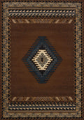 Rugs Brown Area Rugs - 22" x 36" x 0.3" Brown Polypropylene Accent Rug HomeRoots