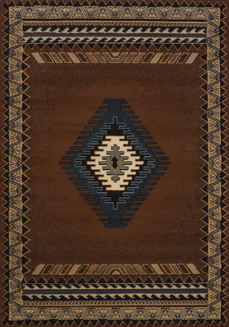 Rugs Brown Area Rugs - 22" x 36" x 0.3" Brown Polypropylene Accent Rug HomeRoots