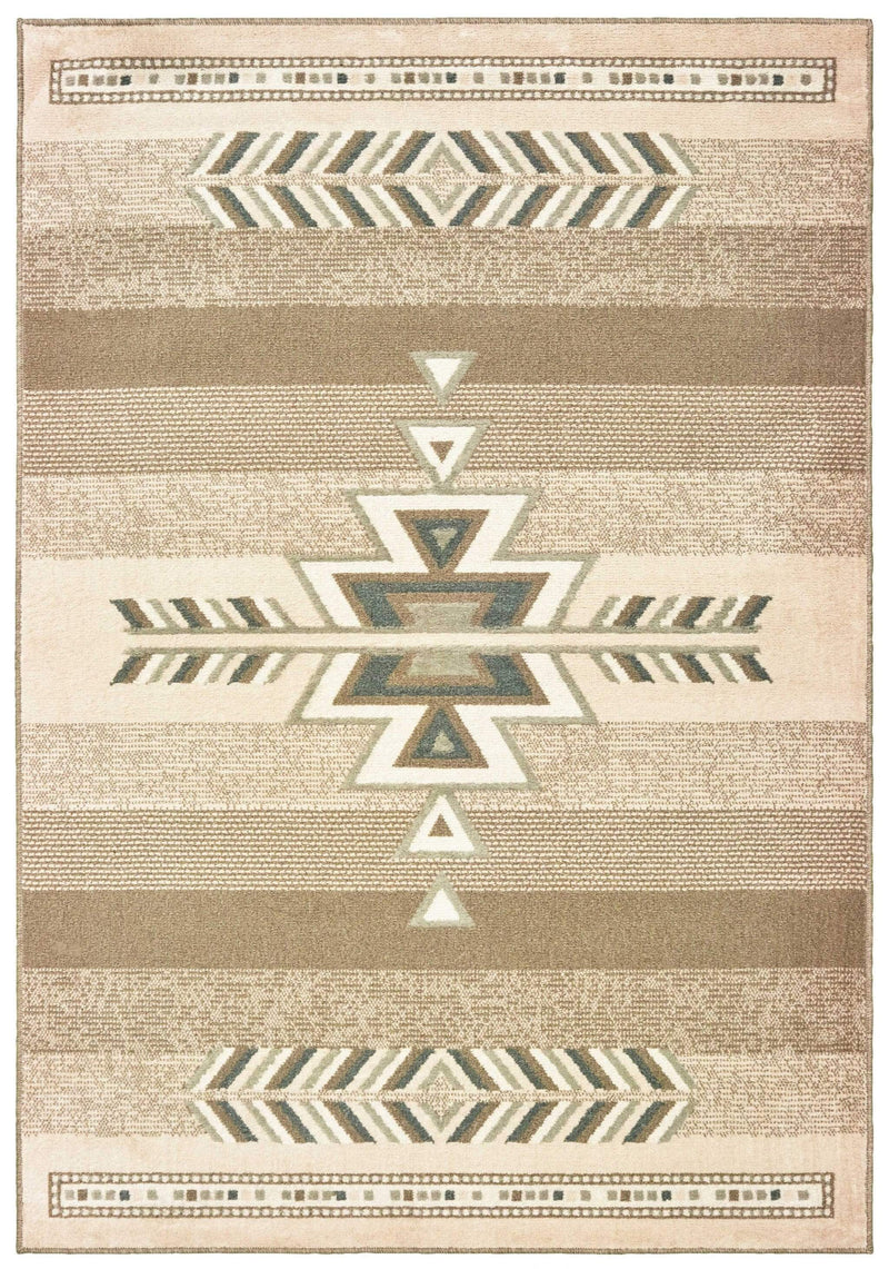 Rugs Brown Area Rugs - 22" x 36" x 0.31" Light Brown Polypropylene Accent Rug HomeRoots