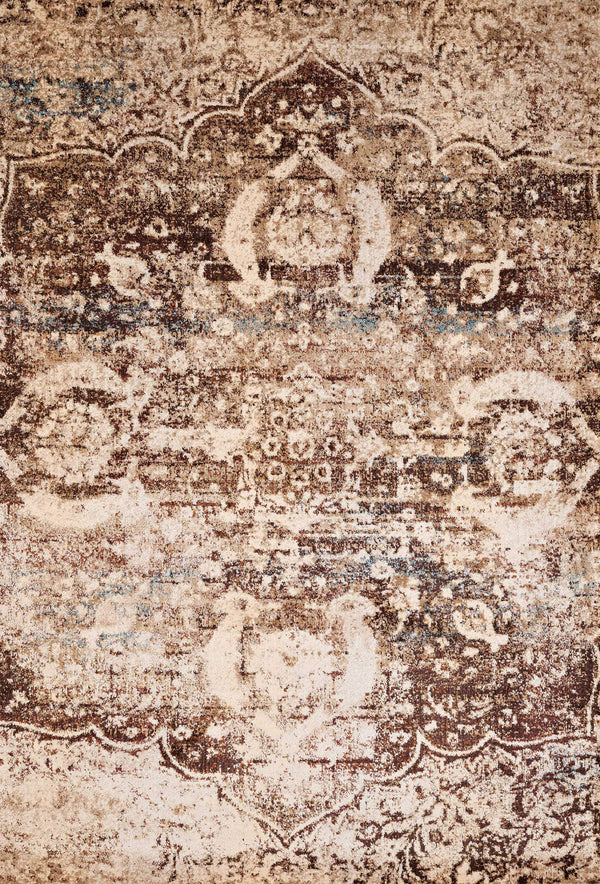 Rugs Brown Area Rugs 22" x 36" x 0.35" Brown Olefin/Polyester Accent Rug 9457 HomeRoots